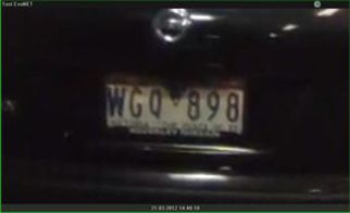 Car 2: Actual IP Recorded Image - Zoom of previous (No Enhancement)